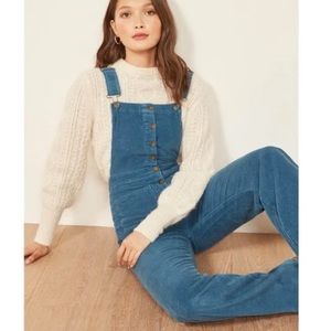 REFORMATION CASSIDY BLUE OVERALLS